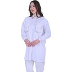 Güllü Taşlı Gömlek Beyaz - 2