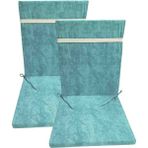 Güllüce Home 2'li Sünger Dolgulu Sandalye Minderi - 40 x 90 cm - Turkuaz