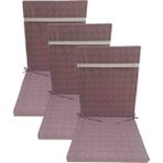 Güllüce Home 3'lü Arkalıklı Sünger Dolgulu Sandalye Minderi - 40 x 90 cm - Gül Kurusu