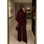 Gülmude BAMBU KRAŞ BORDO ŞAL