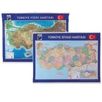 Gülpaş 999 70x100 Siyasi Fiziki Çıtalı Harita