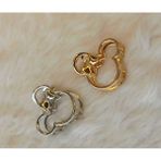 Gülpeşe 2'li Küçük Mouse Metal Mandal Toka - 4 cm - Altın - Gümüş
