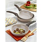 gülsan Gülsan Safran 3 Parça Granit Tava Seti Krem