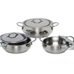 Gülsan Micro Inox 3'lü Çelik Tencere Seti