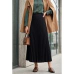 Gülseli Bel Lastikli Piliseli Tesettür Etek P-00020931 - Siyah - Standart