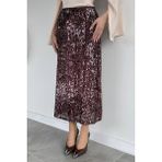 Gülseli Kadın Bel Lastikli Iç Astarlı Pul Payet Etek P-00019760 - Kahve - 38