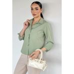 Gülseli Kadın Gömlek P-00020571 - XS - Açık Haki