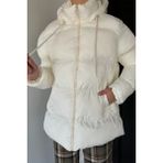 Gülseli Kadın Kapüşonlu Iç Astarlı Şişme Mont P-00019025 - 38 - Krem
