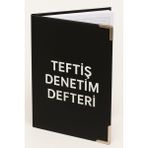 Gülşen Kırtasiye Teftiş Denetim Defteri Deri Ciltli 001 - 200 Numaralı - Metal Köşe Koruyuculu