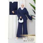 Gülsüm Aydın Modal Kumaş İkili Takım Luna Salaş Kesim Pantolonlu Şık Tesettür Takım