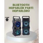Gültekin 1200 Mah Şarjlı LED Işıklı Bluetooth Hoparlör – Fm Radyolu, Hafıza Kart Destekli