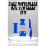 Gültekin 4'lü Bit Evcil Hayvan Tarak Seti Kedi Köpek Bit Tarak Seti Pire Tarağı