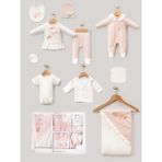 Gültekin Bebe Cayzen Kelebek Nakışlı 10 Parça Hastane ÇIKIŞI-3029868 - Pembe - 0 - 3 Ay