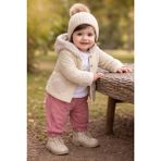 Gültekin Bebe Kumru Kız Kapşonlu Peluş Ceket 3 Lü Takım 6-18 AYLIK-4469503 - Bej - 9 - 12 Ay