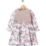 Gültekin Bebe Wow Çiçekli Penye Ikili Elbise 5-8 Yaş -450960200 - Krem - 6 Yaş