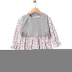 Gültekin Bebe Wow Çiçekli Penye Ikili Elbise 5-8 Yaş -450960200 - Su Yeşili - 6 Yaş