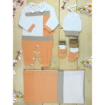 Gültekin Bebe Zeni Triko Bebek 5 Li Tulum Seti Yenidoğan Bebek Takım Kutulu 3043 Narçiçeği