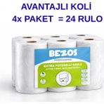 Gültekin Bezos Professional Fotoselli Havlu 24 Rulo – 2 Katlı %100 Selüloz 21 cm Endüstriyel Kağıt H