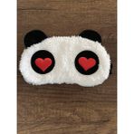 Gülümse Gel 1 Adet Uyku Bandı Peluş Ayıcık Göz Bandı Panda Uyku Maskesi Göz Maskesi Pelüş - Beyaz