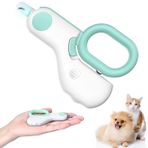 GuLuPets Aşırı Kesmeyi Önlemek için LED Işıklı Küçük Hayvanlar Tırnak Makası ve Keskin Bıçaklar - Minik Köpek, Kedi Yavrusu, Tavşan, Kuş Gine, Domuz, Gelincik Hamsterlar için Profesyonel Tıraş Makinesi (Mavi)