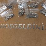 Gülüş Lazer Kesim 1 Set Gümüş Pleksi Hoşgeldiniz Harfleri 3 Cm Harfler