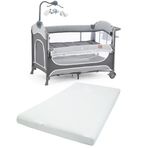 Gulz Atlas Plus 70x110 cm Dark Grey Anne Yanı Sallanır Cibinlikli Pamuk Yataklı Dönenceli Oyun Parkı Bebek Beşik