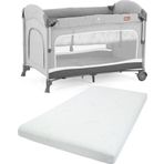 Gulz Omega Anne Yanı Sallanır Cibinlikli Oyun Parkı Bebek Beşik 70x110 cm + Pamuk Yatak