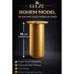 GÜLZE (15 cm) GOLD Renk BOHEM Model - Mobilya Ayağı (Mobilya Ayağı, Dolap, Koltuk, Tv Ünitesi Ayağı)