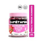Gumitamin Saç Ve Tırnak Vitamini Gummy, Keratin, Biotin 5000, Folik Asit, Çinko, Vitamin E B12 B5 B6