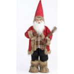 Gümrük Bey 110CM Nordik Kış Baba Dekor Figürü – Premium Noel Süsü - Gri - Beyaz