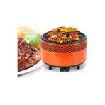GÜMRÜK BEY AEM-001 Kompakt Taşınabilir Dumansız Fanlı Kömürlü Barbekü Izgarası Powerbank & Pil ile Çalışabilir