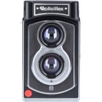 Gümrük Bey Mint Camera Rolleiflex TL70 Instant Kamera | Retro Tasarım, Instax Mini Uyumlu - Siyah