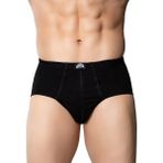 Gümüş 4014 12'lı Paket Erkek Penye Renkli Kom Slip Külot - Siyah - 2XL