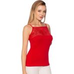 Gümüş 4031 12'li Kadın Geniş Tüllü Atlet - Kırmızı - Standart