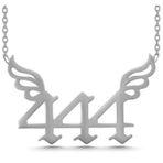 Gümüş 444 Melek Sayısı Kadın Kolye SL5834