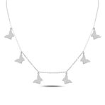 Gümüş 925 Ayar Kelebek Kolye