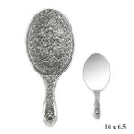 Gümüş 925 Ayar Papatya Desenli El Aynası