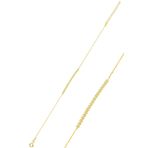 Gümüş altın yaldızlı zirkon taşlı su yolu bileklik SGTL12320GOLD