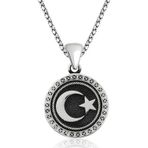 Gümüş Ay Yıldız Kolye SL3488