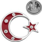Gümüş Ay Yıldız Rozet SL7091