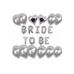 Gümüş Bride To Be Folyo Balon Latex Balon Bekatlığa Veda Balon Seti