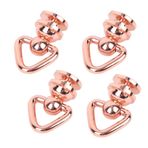 Gümüş Çekme Halka Perçin, Tırnak Dönüşü Çivileri 4pcs Metal Ring Vidalı Yuvarlak Kafa Çıtçıtları Perçin Metal Saplama Perçin Deri El Sanatları Donanım Aksesuarları (SILVER) (Pirinç Rengi) (Antika