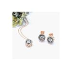 Gümüş Elmas Montür Set Baget Bayan Gümüş Kolye Küpe Set