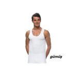 GÜMÜŞ Erkek Ribana Beyaz Atlet 6 Adet mhm054