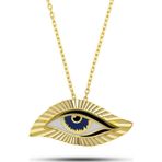 Gümüş Gold Gecenin Gözü Kadın Kolye SL12625