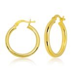 Gümüş Gold Halka Kadın Küpe SL4445