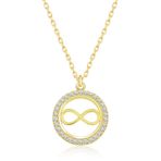 Gümüş Gold Minik Sonsuzluk Bayan Kolye