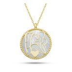 Gümüş Gold Sedef Taşlı Anne Çocuk Sevgisi Kolye