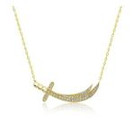 Gümüş Gold Zülfikar Kadın Kolye SL5697