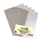 Gümüş Gri 50x70 Metalik Aynalı Fon Kartonu 5 Adet 1 Paket Artlantis Aynalı Metalik Fon Kartonu
